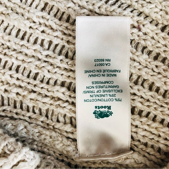 Roots Cream Cotton & Linen Blend Sweater - Picture 7 of 11